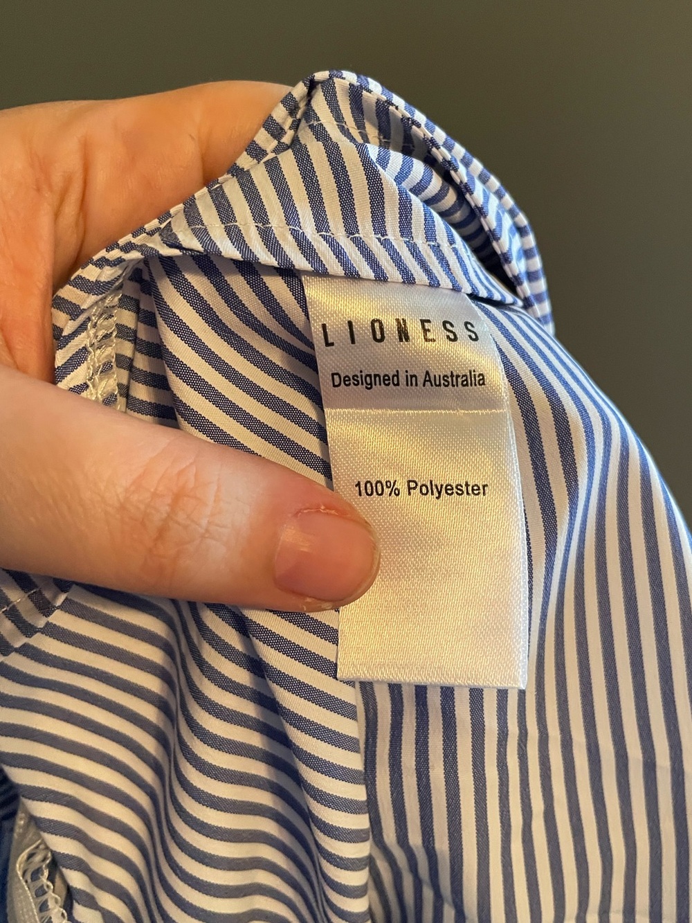 NWT Lioness Sz Small Blue White Striped Country Side Skort Lux Pockets Ret $90! - Picture 13 of 14
